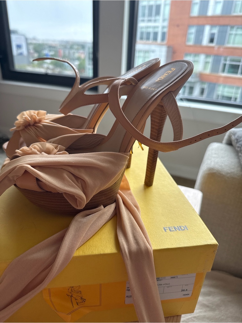 Fendi Cinderella Non Lucite Sandals